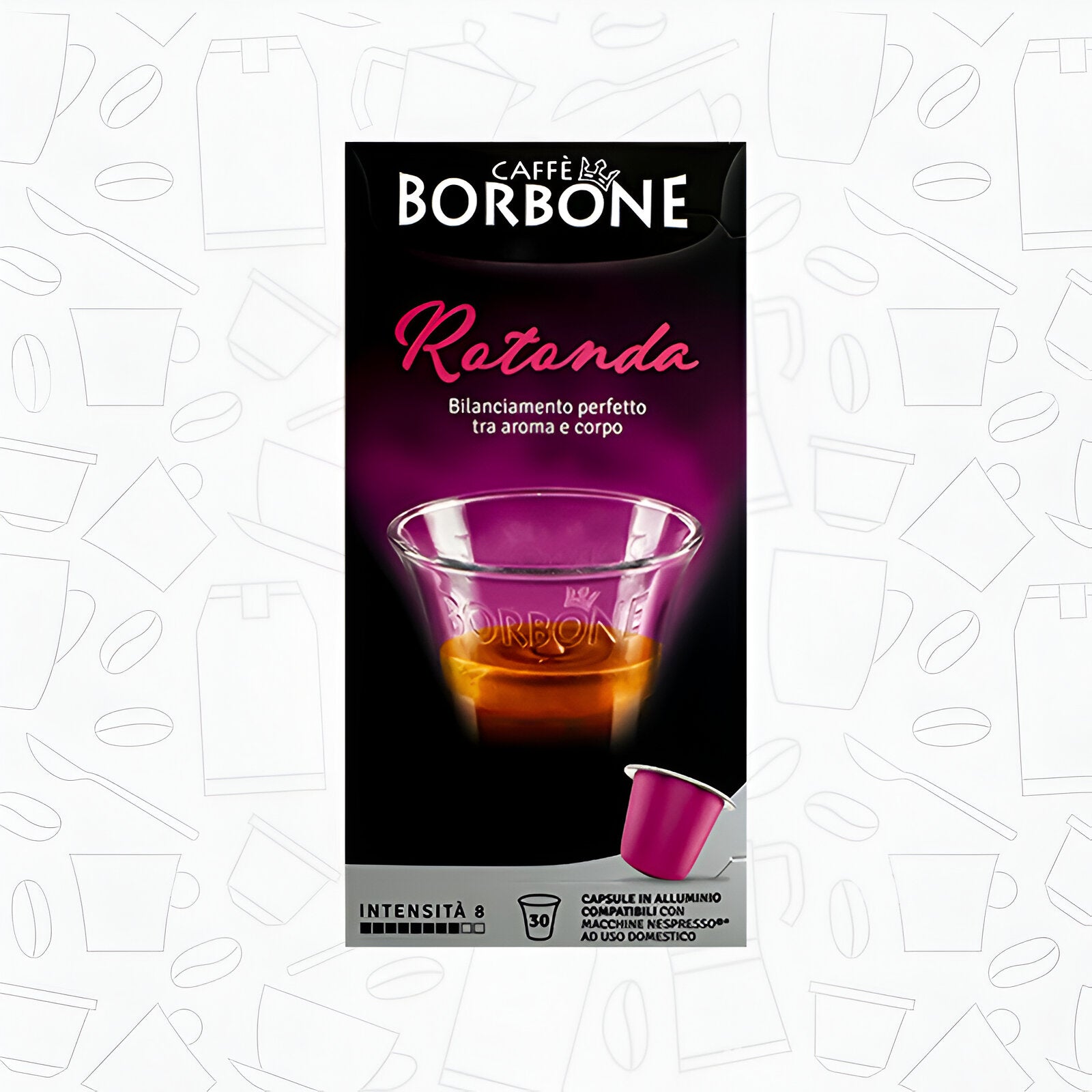 Caffè Borbone Rotonda 30 Coffee Capsules - Compatible with Nespresso Classic Machines