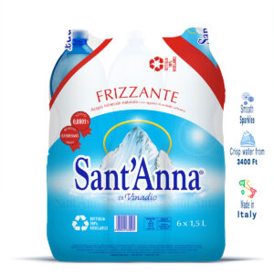 Sant'Anna Frizzante - Sparkling Mineral Water - 6Pk- 1.5L -  Made in Italy