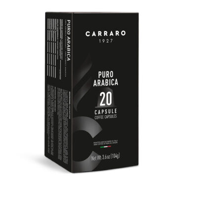 Carraro PURO ARABICA - 20 Capsules - Compatible w/ Nespresso Classic Machines