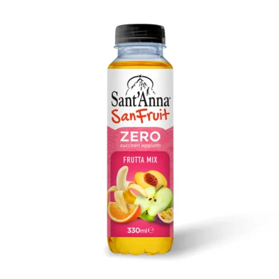 Sant’Anna SanFruit Mixed Fruit Drink 11.15 Fl Oz (12-Pack) Italian Beverage with Real Juice